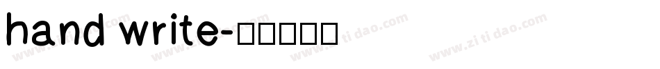 hand write字体转换